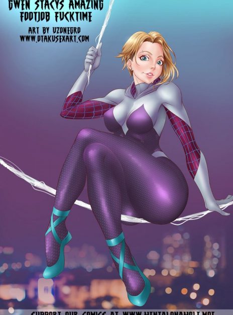 mangaporn.net - Gwen Stacy’s Amazing Footjob Fucktime – Uzonegro