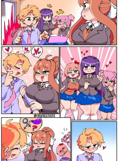 mangaporn.net - Senpai X DDLC Girls – Quaver