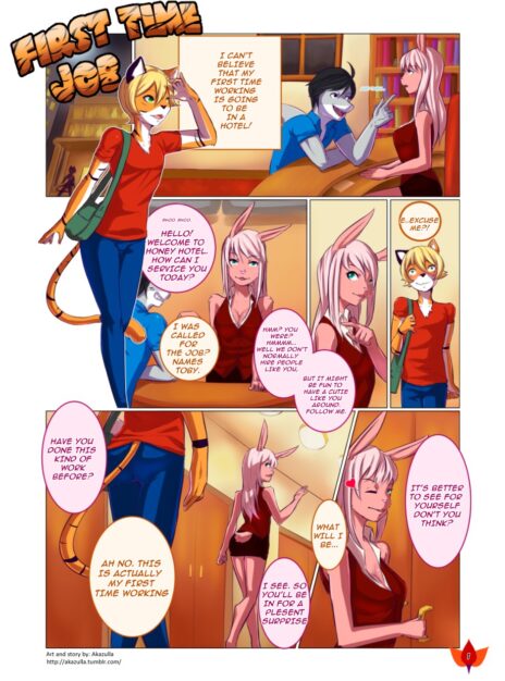 mangaporn.net - First Time Job – Akazulla